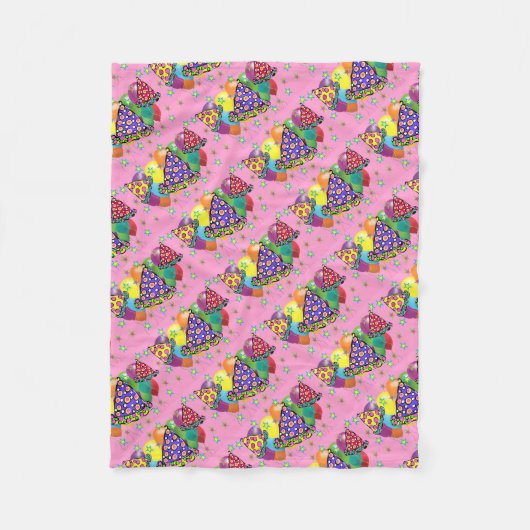 誕生日パーティー帽子 フリースブランケット (正面)