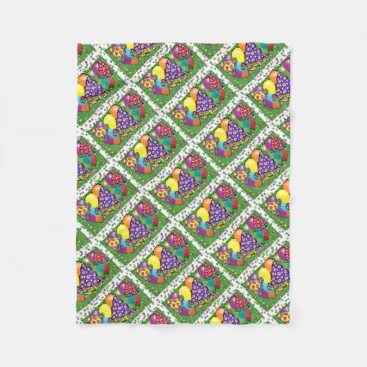 誕生日パーティー帽子 フリースブランケット (正面)