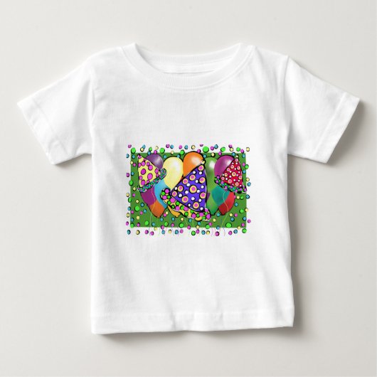 誕生日パーティー帽子 ベビーTシャツ (正面)