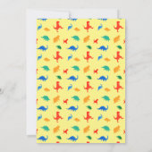 誕生日パーティー恐竜の男の赤ちゃん写真 招待状 (裏面)