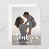 誕生日パーティー感謝スクリプトのフルフォト ポストカード (正面/裏面)