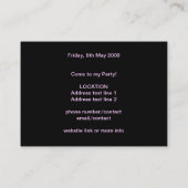 誕生日パーティー招待カード 名刺 (裏面)