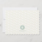 誕生日パーティー招待ガールカワイレトロ鹿 招待状 (裏面)