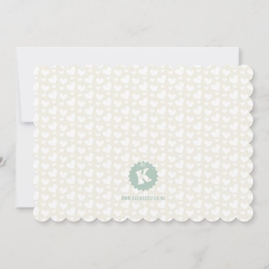 誕生日パーティー招待ガールカワイレトロ鹿 招待状 (裏面)