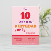 誕生日パーティー招待キッズの個人用設定 招待状 (スタンド正面)