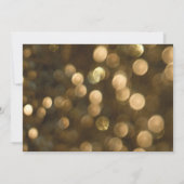 誕生日パーティー招待モダン金ゴールドルック《写真》ぼけ味 招待状 (裏面)
