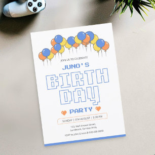 誕生日パーティー招待状テンプレート レトロ 招待状