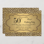 誕生日パーティー招待状 あらゆる年齢、チーター、 手頃な価格で 招待状 (正面/裏面)