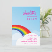 誕生日パーティー招待状::おもしろい虹1P 招待状 (スタンド正面)