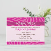 誕生日パーティー招待状::アニマルプリント3L 招待状 (スタンド正面)