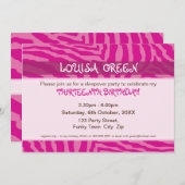 誕生日パーティー招待状::アニマルプリント3L 招待状 (正面/裏面)