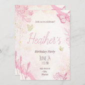 誕生日パーティー招待状 - オーダーメイド - あなたの情報を追加 招待状 (正面/裏面)