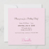 誕生日パーティー招待状::カップケーキ6SQ 招待状 (裏面)