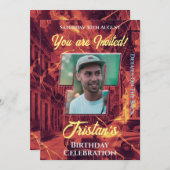 誕生日パーティー招待状 招待状 (正面/裏面)