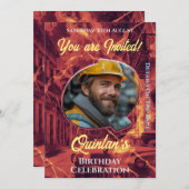 誕生日パーティー招待状 招待状 (正面/裏面)