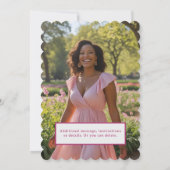 誕生日パーティー招待状　水彩花瓶 招待状 (裏面)