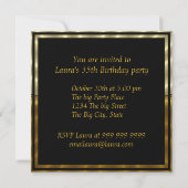 誕生日パーティー招待状 白いドレス 招待状 (裏面)