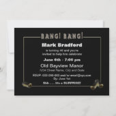 誕生日パーティー招待状 - 40歳 - バング Pewter 招待状 (裏面)