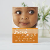 誕生日パーティー招待状 | B-Day |または 招待状 (スタンド正面)