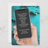 誕生日パーティー文字メッセージ 招待状 (正面)