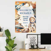 誕生日パーティー最初ののまわりに旅行ザサンウェルカム ポスター (ホームオフィス)