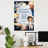 誕生日パーティー最初ののまわりに旅行ザサンウェルカム ポスター (ホームオフィス)