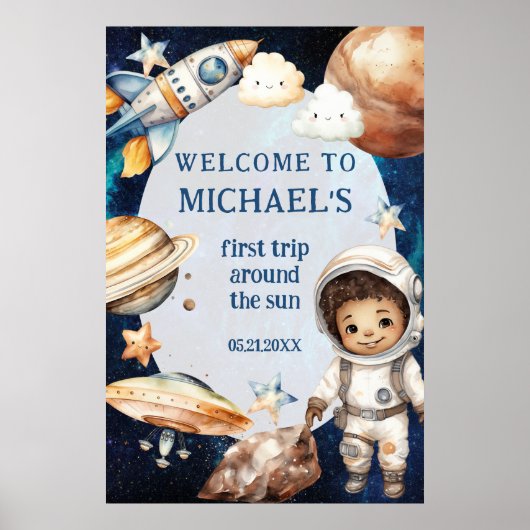 誕生日パーティー最初ののまわりに旅行ザサンウェルカム ポスター (正面)