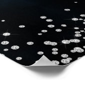 誕生日パーティー歓迎のサインとダイヤモンド紙吹雪 ポスター (角)