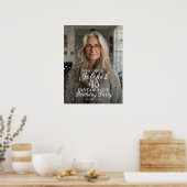 誕生日パーティー歓迎の写真のサイン ポスター (キッチン)