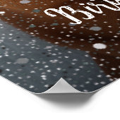 誕生日パーティー歓迎の写真のサイン ポスター (角)