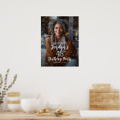 誕生日パーティー歓迎の写真のサイン ポスター (キッチン)