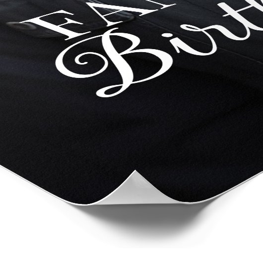 誕生日パーティー歓迎の写真のサイン ポスター (角)