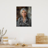 誕生日パーティー歓迎の写真のサイン ポスター (キッチン)