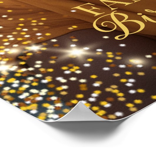 誕生日パーティー歓迎の写真のサイン ポスター (角)