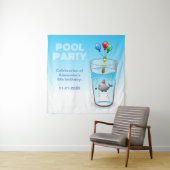 誕生日パーティー準備クジラ タペストリー (インサイチュ)