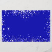 誕生日パーティー王室のブルーシルバー救データカード (裏面)