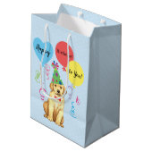 誕生日パーティー用バルーンイエロー・ラブラドール・レトリーバー ミディアムペーパーバッグ (裏面アングル)