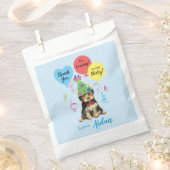 誕生日パーティー用バルーンヨークシャーテリア フェイバーバッグ (クリップ留めされた状態)