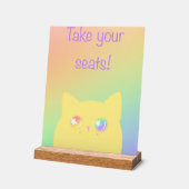 誕生日パーティー用Caticornアクリルサイン アクリルサイン (傾斜)