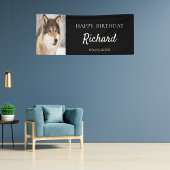 誕生日パーティー男の子オオカミ写真かわいい動物 横断幕