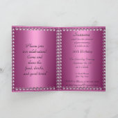 誕生日パーティー発表カードピンク 招待状 (内部)