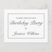 誕生日パーティー発表招待状はがき ポストカード (正面)