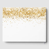 誕生日パーティー白金ゴールドグリッターダスト名 ゲストブック (裏面)
