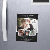 誕生日パーティー白黒写真コラージュの贅沢 マグネット招待状