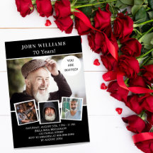 誕生日パーティー白黒写真コラージュの贅沢