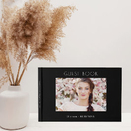 誕生日パーティー白黒写真コラージュ ゲストブック