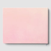 誕生日パーティー花模様ホワイトピーチピンクの夏 ゲストブック (裏面)