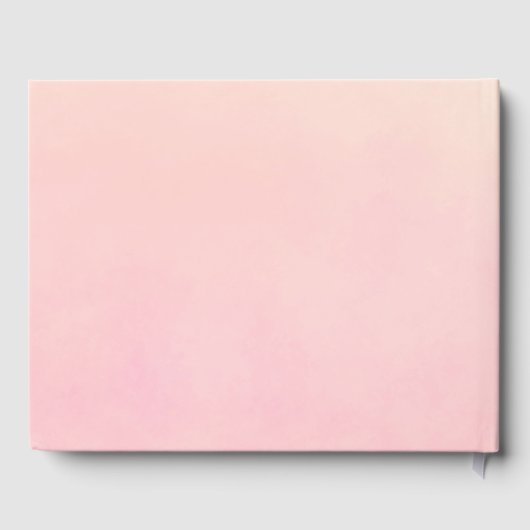 誕生日パーティー花模様ホワイトピーチピンクの夏 ゲストブック (裏面)