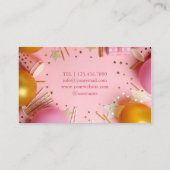 誕生日パーティー計画の名刺 名刺 (裏面)