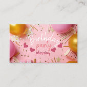 誕生日パーティー計画の名刺 名刺 (正面)